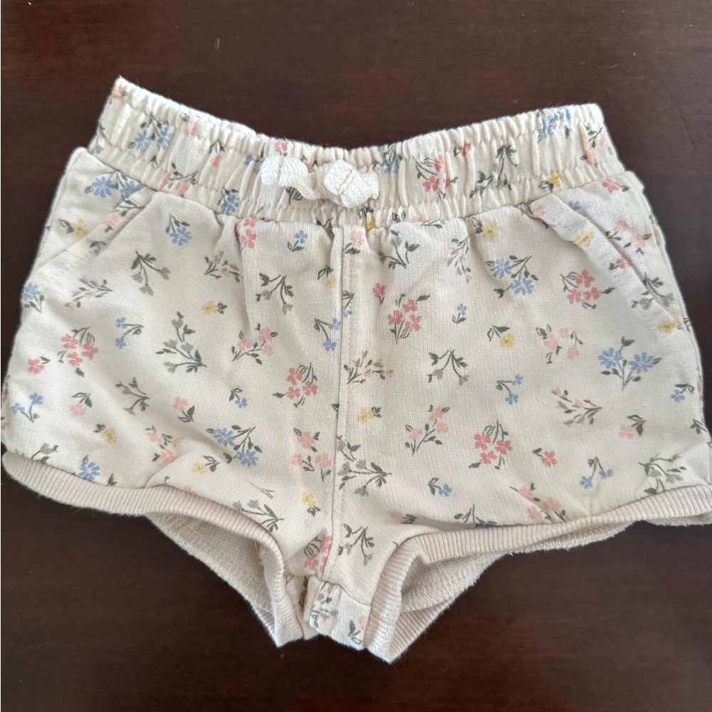 Carter's Cream Floral Baby Shorts